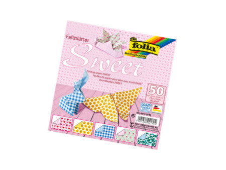 folia Feuilles de papier à plier SWEET, 150 x 150 mm