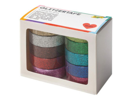 folia Ruban adhésif déco 'Glitter Tape', kit de 10