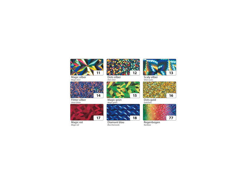 folia Film holographique adhésif, 400 mm x 5 m, arc-en-ciel