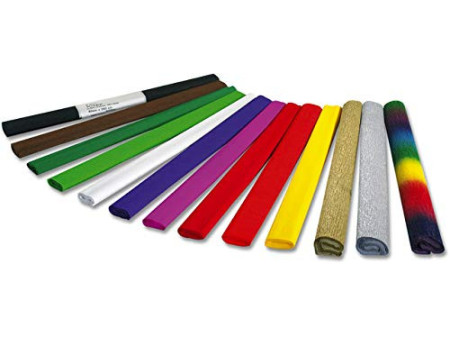 folia Papier crépon, (l)500 mm x (L)2,5 m, orange pur