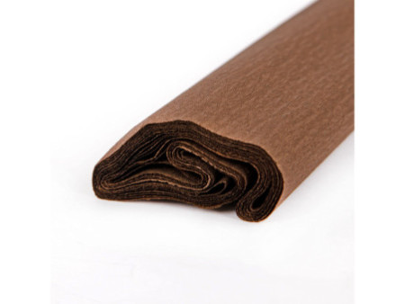 folia Papier crépon, (l)500 mm x (L)2,5 m, marron chocolat
