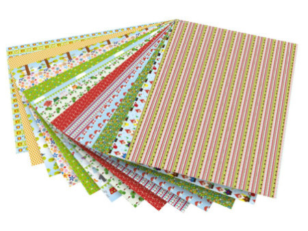 folia Carton à motif 'Jardin', 500 x 700 mm, 270 g/m2