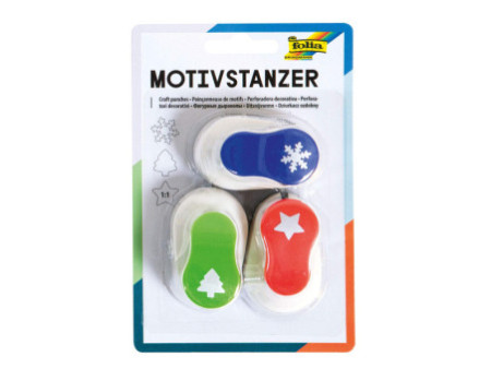 folia Set de perforateurs de motifs de Noel, petit, set 1