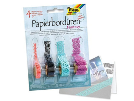 folia Bordures en papier 'Fantasy', autocollant, assorti