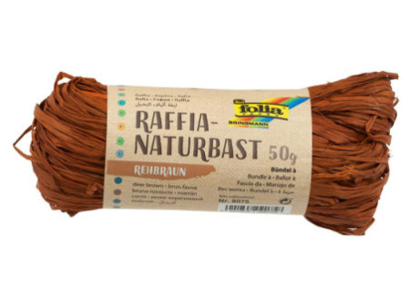 folia Raphia naturel, 50 g, brun fauve