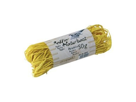 folia Raphia naturel, 50 g, jaune citron