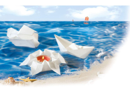 folia Feuilles de papier insubmersible, 200 x 200 mm, blanc