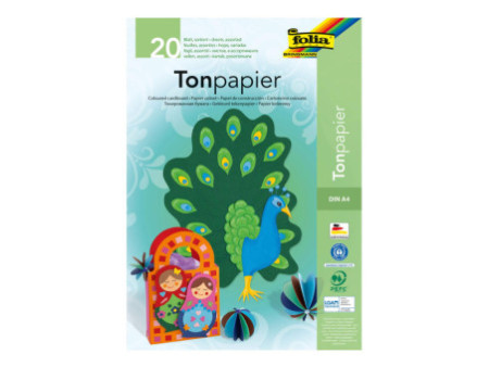 folia Bloc de papier de couleur, A4, 130 g/m2, 20 feuilles
