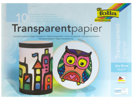 folia Papier transparent, 200 x 300 mm, 10 feuilles