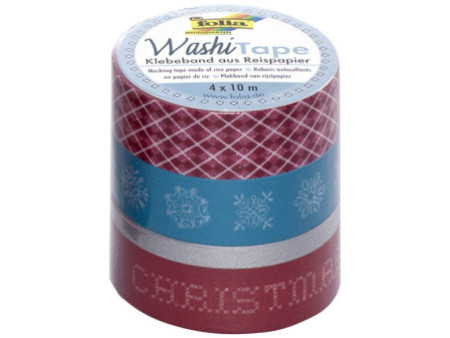 folia Rubans autocollants déco Washi-Tape NOEL RETRO,