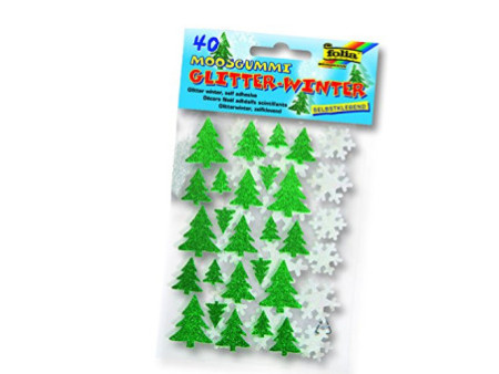 folia Autocollants en caoutchouc mousse 'hiver', assorti