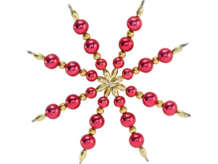 folia Kit d'étoiles en perles, 340 pièces, rouge/or/blanc