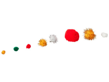 folia Pompons, 30 pièces, couleurs de Noel