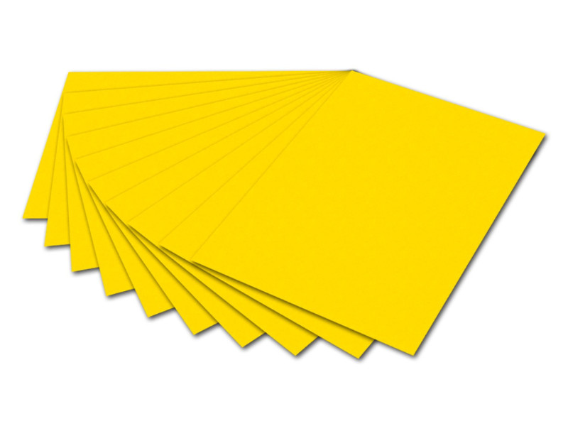 folia Carton de bricolage, (L)500 x (H)700 mm, jaune banane