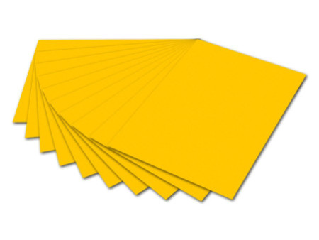 folia Carton de bricolage, (L)500 x (H)700 mm, jaune or