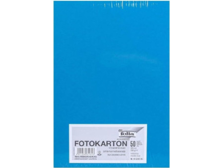 folia Carton de bricolage, A4, 300 g/m2, bleu moyen