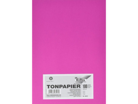 folia Papier de couleur, A4, 130 g/m2, rose vif