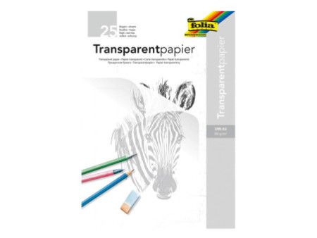 folia Bloc de papier transparent, A3, 80 g/m2, 25 feuilles