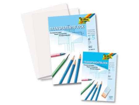 folia Bloc de papier transparent, A3, 80 g/m2, 25 feuilles