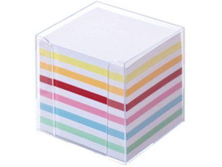 folia Bloc cube avec boîtier, plastique, transparent