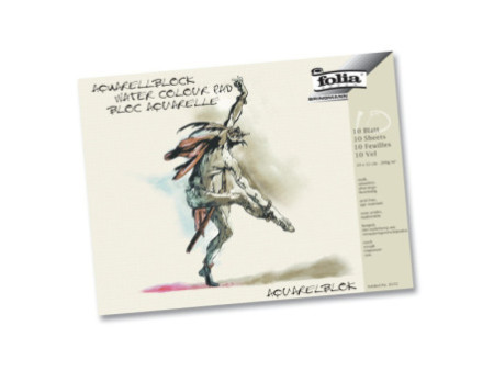 folia Bloc aquarelle, rugueux, 300 x 400 mm, 200 g/m2, blanc