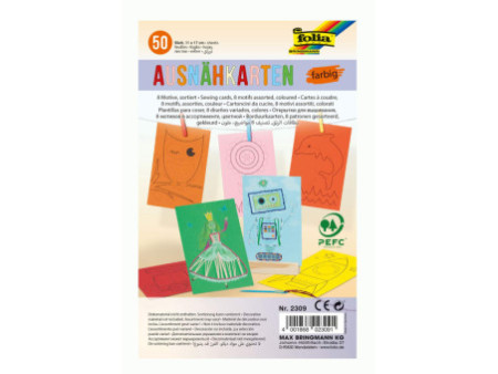 folia Cartes à coudre, 110 x 170 mm, assorti