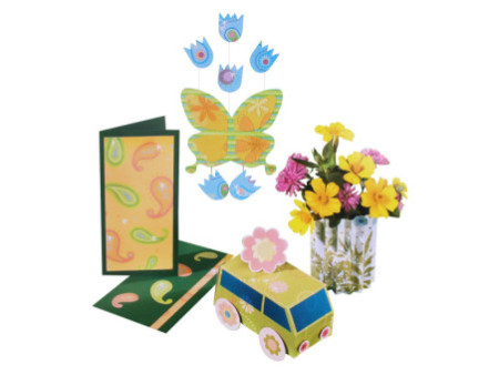 folia Bloc de papier design 'Fleurs', 305 x 305 mm
