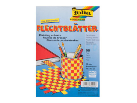 folia Feuilles à tresser, non gommé, 100 feuilles, assorti