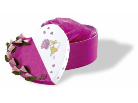 folia Boîtes de cadeau 'coeurs', 12 tailles assorties, blanc