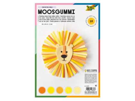 folia Mousse éponge, (L)200 x (H)290 mm, assortiment jaune