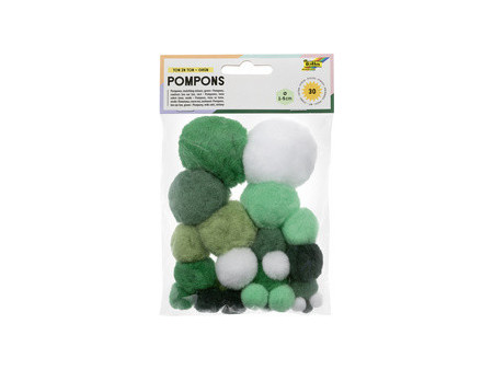 folia Pompons, 30 pièces, assortiment de bleu
