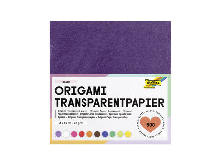 folia Papier transparent pour le pliage, 200 x 200 mm
