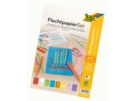 folia Kit de tissage en papier, A4, 24 motifs à tisser