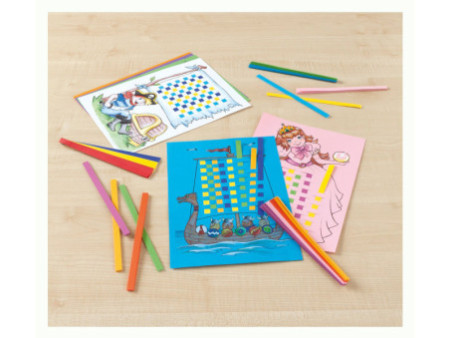 folia Kit de tissage en papier, A4, 24 motifs à tisser