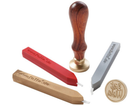 folia Ensemble de cire à cacheter, avec manche en bois