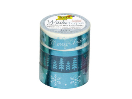 folia Rubans autocollants Noël Washi-Tape HOTFOIL BLEU GLACE