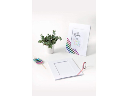 folia Kit cadre photo à réaliser soi-même, en carton, blanc
