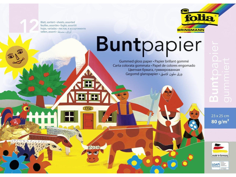 folia Bloc de papier brillant, 12 feuilles, 82 g/m2