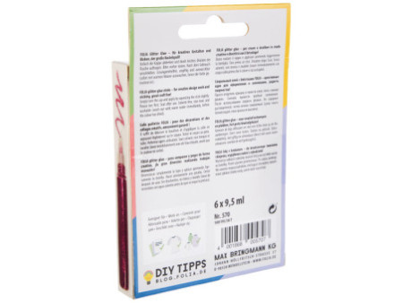 folia Colle pailletée ' Glitterglue', 9,5 ml, couleurs