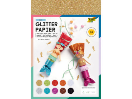 folia Papier pailleté, 170 g/m2, 240 x 340 mm, assorti