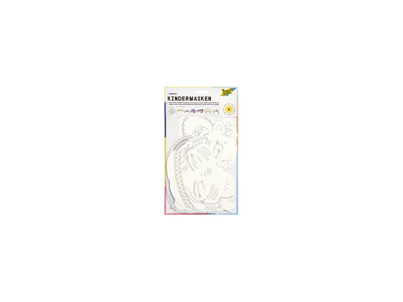 folia Masques pour enfants 'Thèmes', en carton, 6 motifs