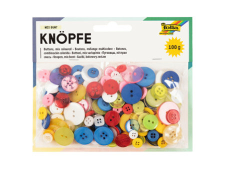 folia Set de boutons, 100 g, assorti
