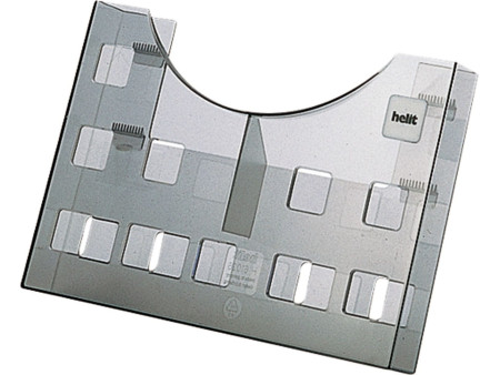 helit Porte-brochures 'the grid', A5/2x A6, gris transparent