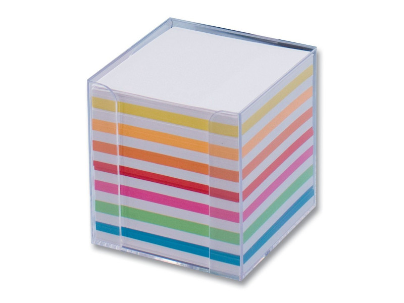 folia Bloc cube avec boîtier, plastique, transparent