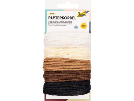 folia Cordon en papier NATURE, 5 m, assorti