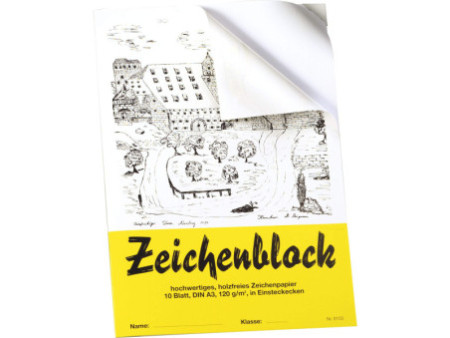 folia Bloc à dessiner, A3, 120 g/m2, 10 feuilles