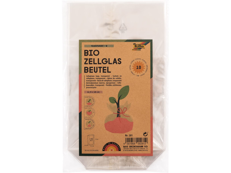 folia Sachet en cellophane, 115 x 190 mm, transparent