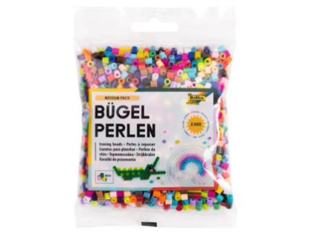 folia Perles à repasser, 2.000 pièces, sachet, assorti