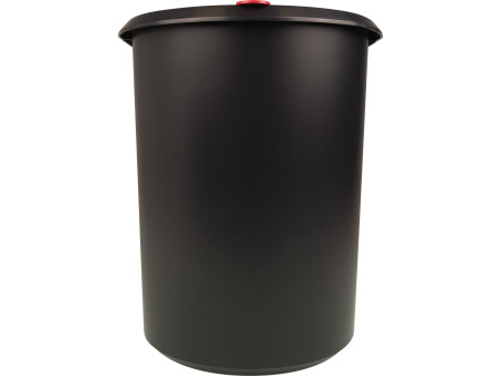 helit Corbeille à papier 'the double', oval, PE, noir/rouge