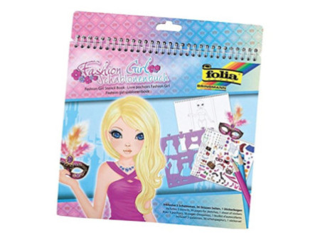 folia Livre pochoir 'Fashion Girl', grand